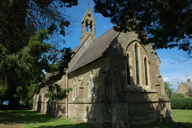 Holy Ascension parish church, Lower Oddington, Gloucestershire, seen from the southeast