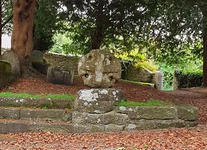 Churchyard cross and wayside cross in St Erth's churchyard