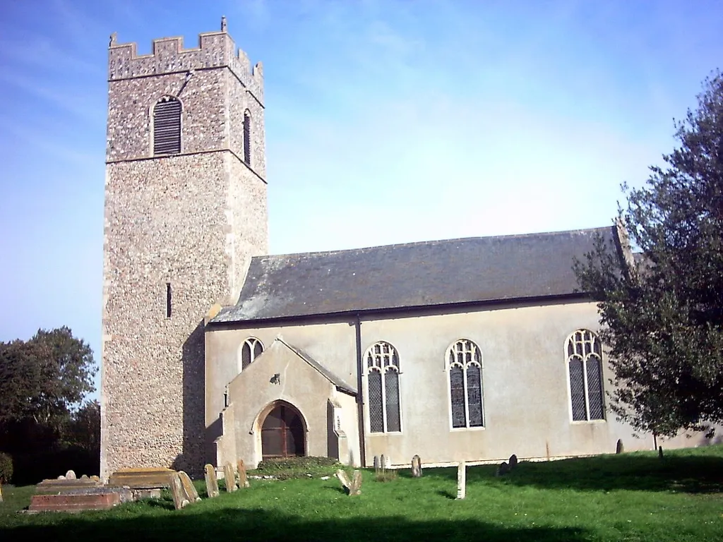 Church of St Mary in Chediston, Suffolk, England. A Grade I listed medieval church.