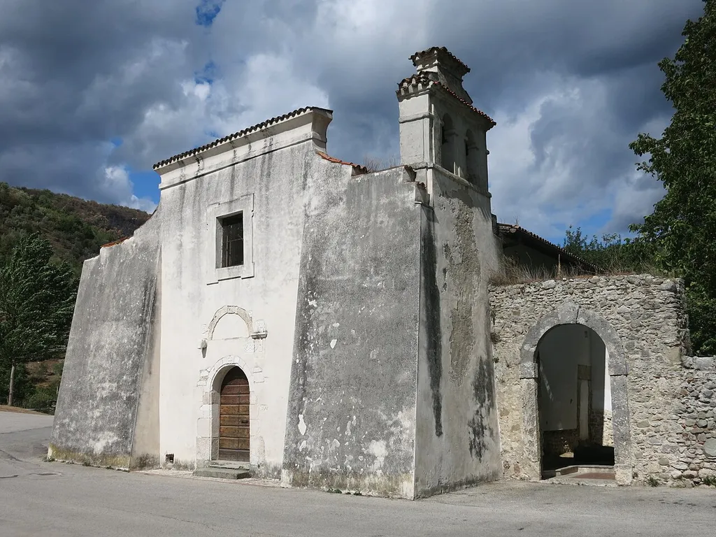 Saint Dionysius, Rusticus and Eleutherius church (also known as Saint Anthony church) in Borgo Velino, province of Rieti (central Italy).