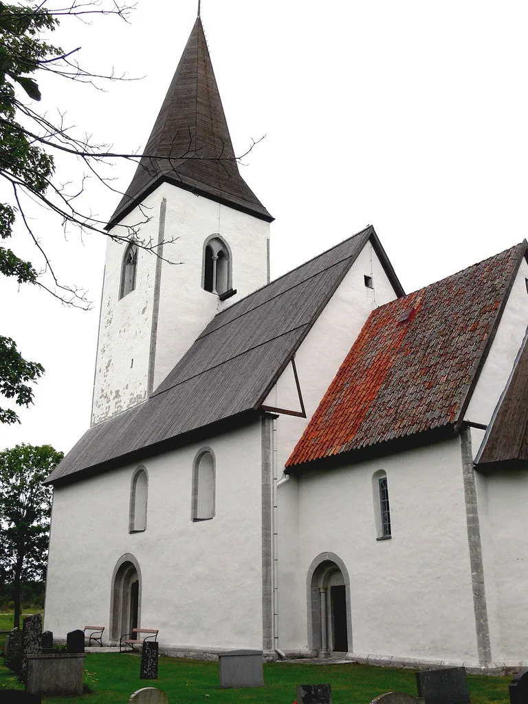 Hejdeby kyrka auf Gotland. Außenansicht