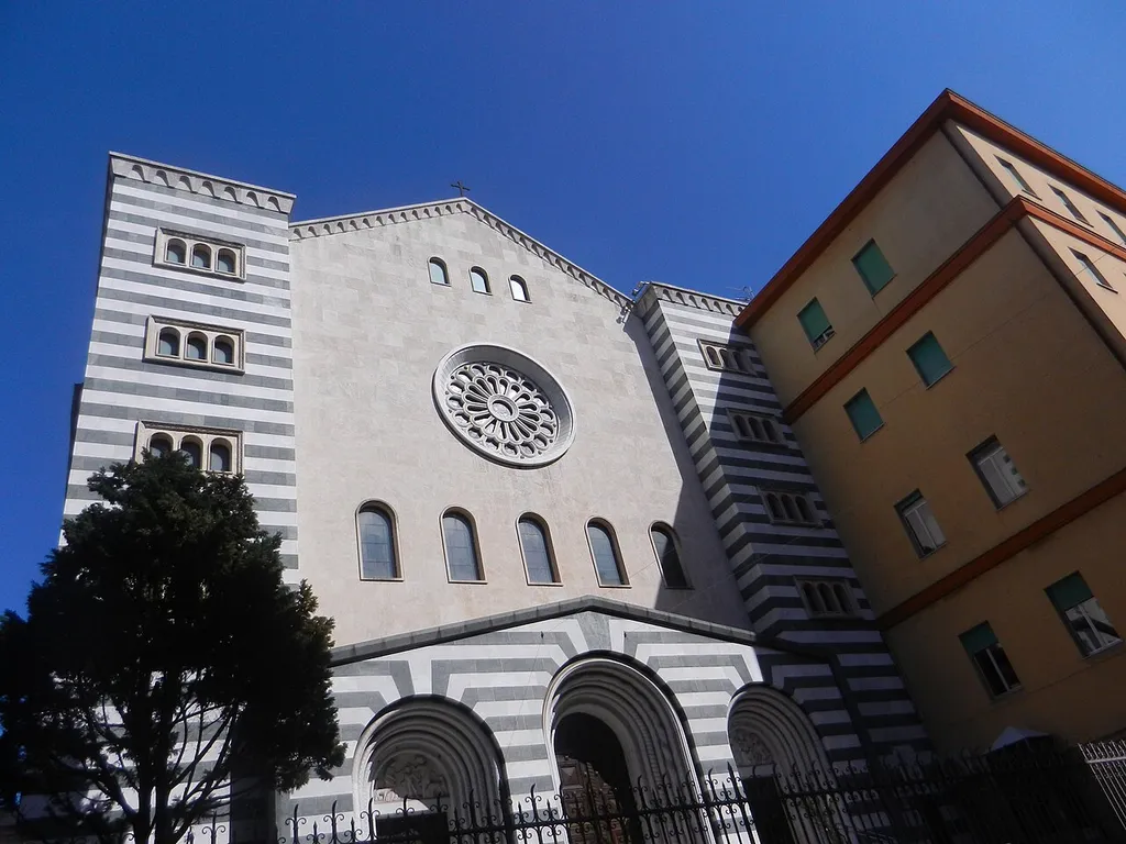 Genoa, Italy, quarter of Sampierdarena, church of Saints Giovanni Bosco and Gaetano