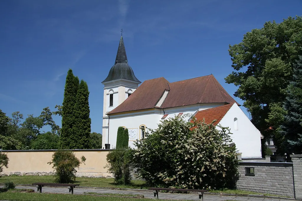 Church in Bošilec village in České Budějovice District, Czech Republic