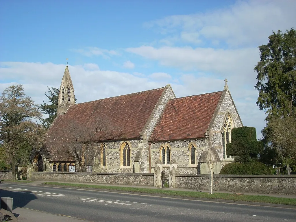 All Saints' parish church, New Harnham Road, East Harnham, Salisbury, Wiltshire, seen form the south