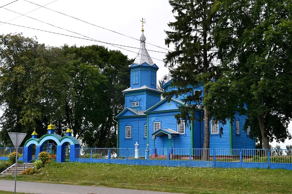 Онуфріївська церква (дер.) (1876 рік) - вигляд з півдня - Хорів (в центрі села) Локачинський район Волинська область Україна