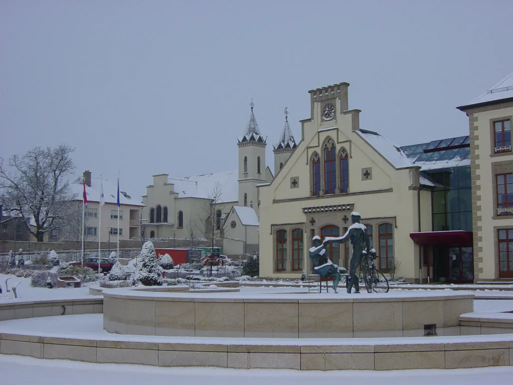 Mamer, Luxembourg, with a sprinking of snow Author Ipigott