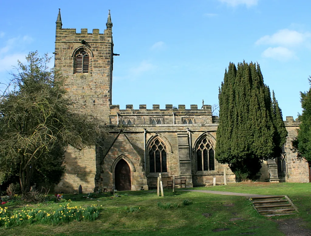 All Saints' parish church, Aston on Trent, Derbyshire, seen from the south