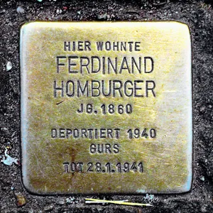 Stolperstein dedicated to Ferdinand Homburger