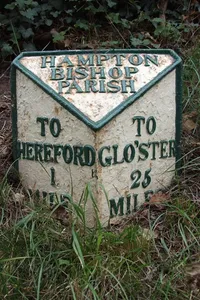 Milepost, Eign Hill, W of Hampton Park, E of railway