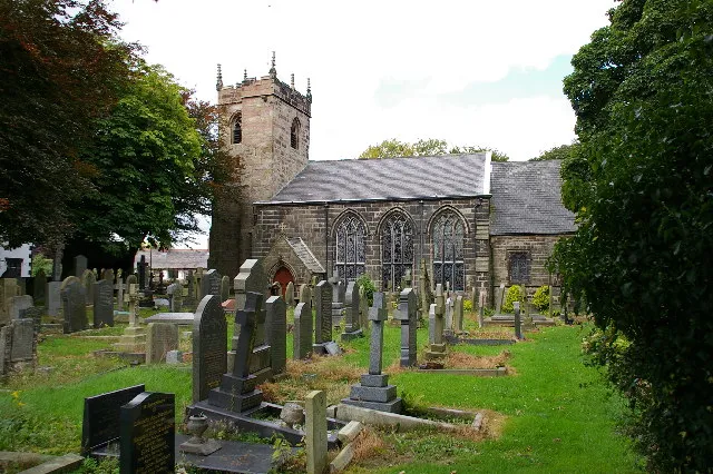 St James' parish church, Brindle, Lancashire, seen from the southeast