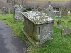 Edwards Monument approximately 1 metre south of organ chamber of Church of St Giles