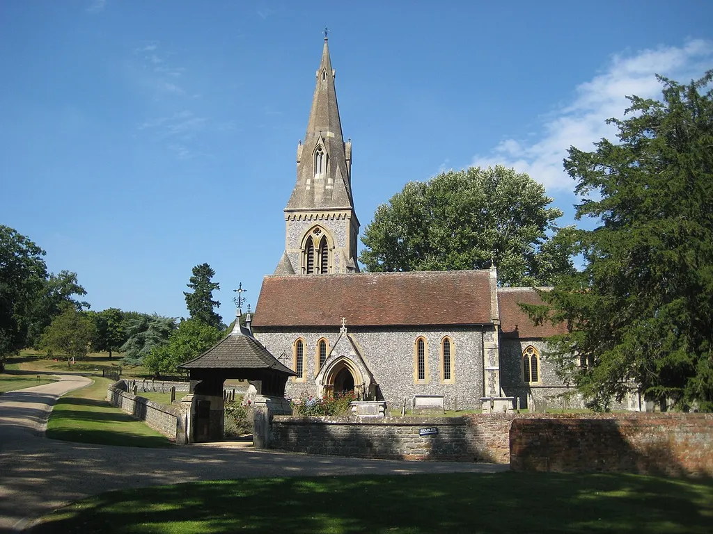 St Mark's parish church, Englefield, Berkshire, seen from the southeast