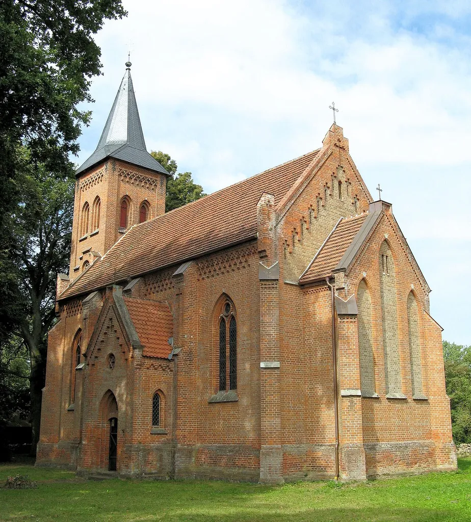 Church in Minzow, disctrict Müritz, Mecklenburg-Vorpommern, Germany