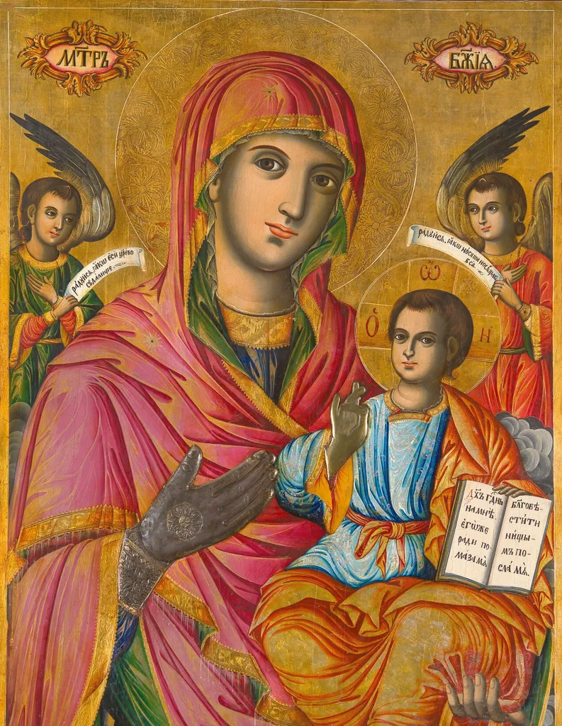 Saint Mary Icon from Sts Peter and Paul Church in Kula by Dicho Krastev, 1863