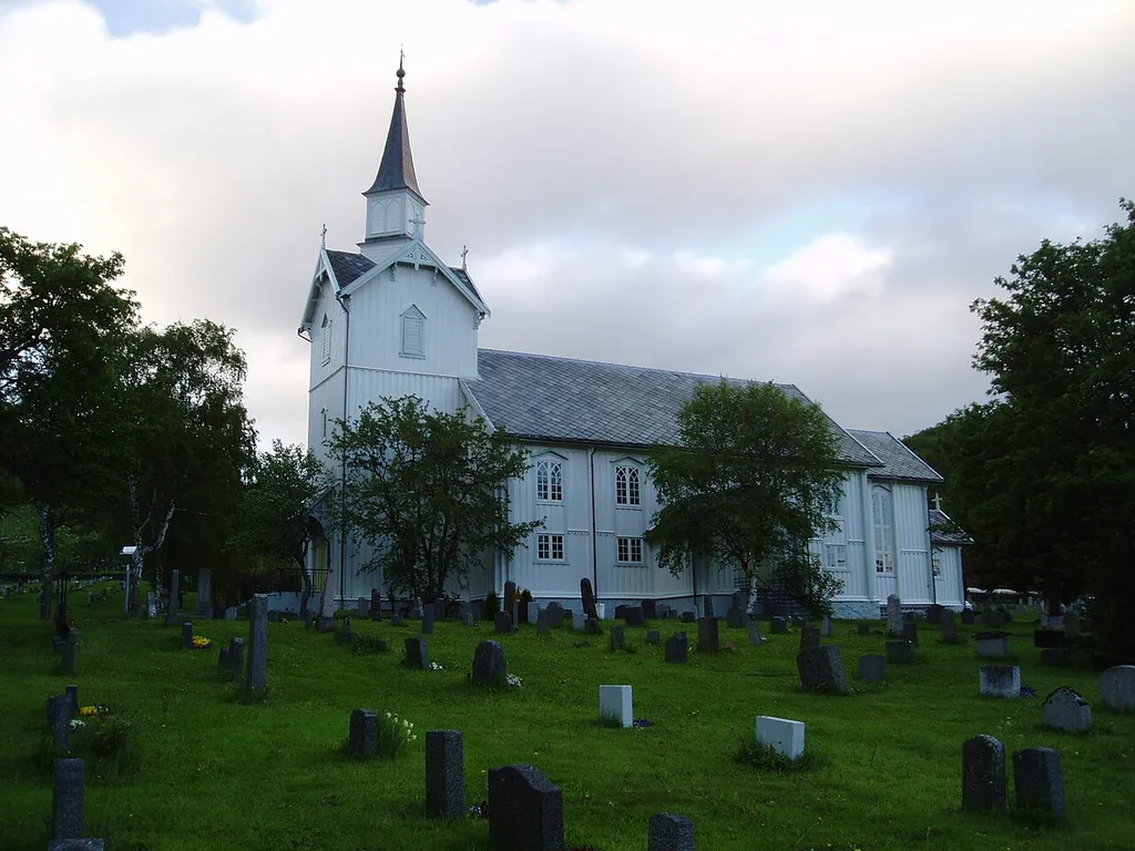 Kvæfjord church, Borkenes, Norway