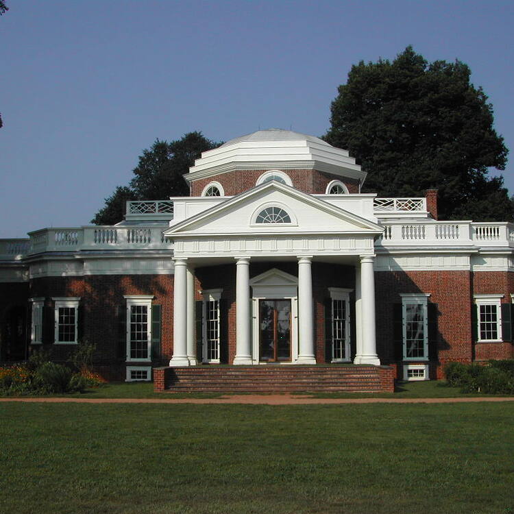 Monticello and the University of Virginia in Charlottesville